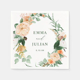 Botanische Boho Greenery Leaf Personalized Wedding Servet