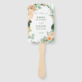 Botanische Boho Greenery Neutral Wedding Programme Handwaaier (Voorkant)