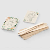 Botanische Boho Greenery Peach Wedding Programme Handwaaier (Niet-gemonteerd)