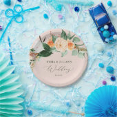 Botanische Boho Greenery Pink Personalized Weddens Papieren Bordje (Feest)