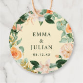 Botanische Boho Greenery Waterverf Dank u wel Bedankjes Labels (Achterkant)