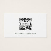 Botanische Boho Greenery Wedding QR Code RSVP Card Visitekaartje (Achterkant)