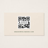 Botanische Boho Greenery Wedding QR Code RSVP Card Visitekaartje (Achterkant)
