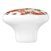 Botanische Boho Herfst Wildflower Meadow Pattern Keramische Knop (Zijkant)