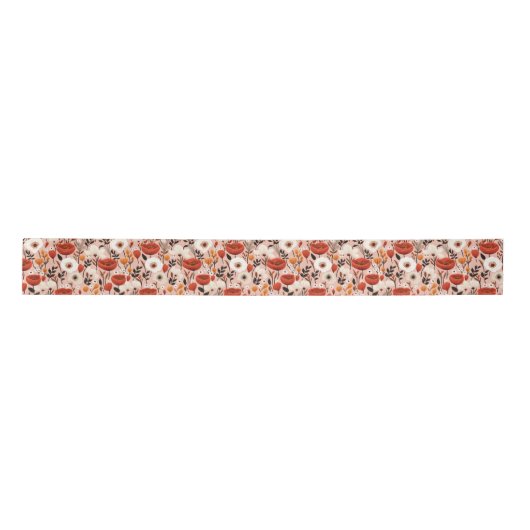 Botanische Boho Herfst Wildflower Meadow Pattern Lint (Voorkant)