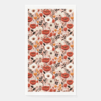 Botanische Boho Herfst Wildflower Meadow Pattern Servet