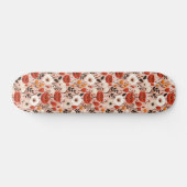 Botanische Boho Herfst Wildflower Meadow Pattern Skateboard (Horizontaal)