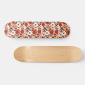 Botanische Boho Herfst Wildflower Meadow Pattern Skateboard (Horizontaal)