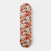 Botanische Boho Herfst Wildflower Meadow Pattern Skateboard (Voorkant)