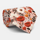 Botanische Boho Herfst Wildflower Meadow Pattern Stropdas (Opgerold)