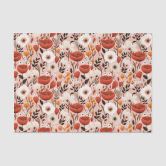 Botanische Boho Herfst Wildflower Meadow Pattern Tissuepapier