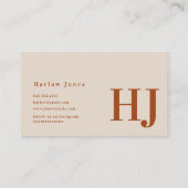 Botanische Boho minimalistische handtekening Terra Visitekaartje (Achterkant)