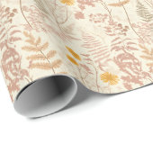 Botanische Boho Patroon Wrapping Paper Roll Cadeaupapier (Rol Hoek)