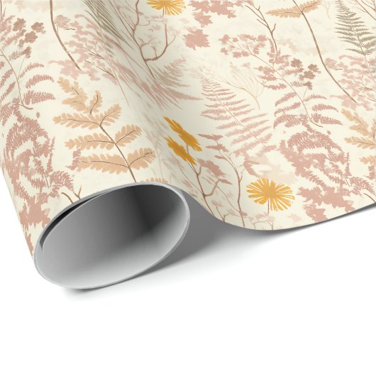 Botanische Boho Patroon Wrapping Paper Roll Cadeaupapier (Rol Hoek)