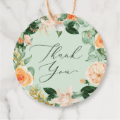 Botanische Boho Sage Greenery Waterverf Dank u wel Bedankjes Labels (Voorkant)