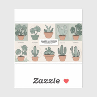 Botanische Boho Sticker set - 12 minimalistische P