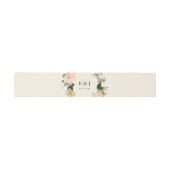 Botanische Boho Waterverf Floral Greenery Peach Uitnodigingen Wikkel (Vlak)