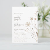 Botanische Boho Wildflower Floral Vrijgezellenfees Kaart (Staand voorkant)