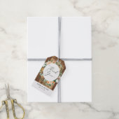 Botanische Boho Wood Greenery Modern Floral Favor Cadeaulabel (Met Touw)