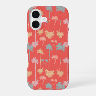 Botanische bomen in het koraal iPhone 16 hoesje