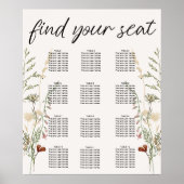 botanische borduurstoelenkaart poster (Voorkant)