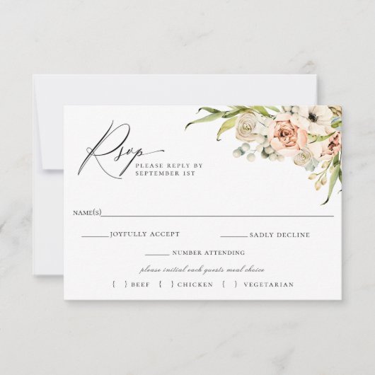 Botanische bosbouw met een ringzeggend RSVP-maalti RSVP Kaartje (Voorkant)