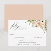 Botanische bosbouw met een ringzeggend RSVP-maalti RSVP Kaartje (Voorkant / Achterkant)