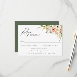 Botanische bosbouw met een ringzeggend RSVP-maalti RSVP Kaartje