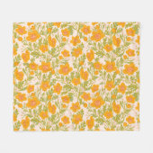 Botanische  boterbloem fleece deken (Voorkant (Horizontaal))