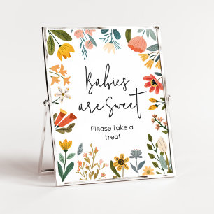 Botanische Bright Wildflower Baby's zijn zoet Poster