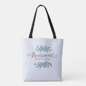 Botanische bruiloft bruidsmeisje Floral Gift Draagtas (Achterkant)