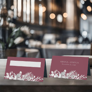 Botanische bruiloft Burgundy Gray, gepersonaliseer