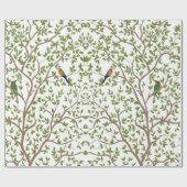 Botanische bruiloft gepersonaliseerde adreslabel cadeaupapier (Vlak)