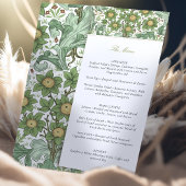  Botanische Bruiloft Menu Kaart