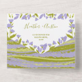 Botanische bruiloft met weide Wildflower All In One Uitnodiging (Achterkant)