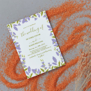 Botanische bruiloft met weide Wildflower Kaart