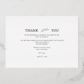 Botanische bruiloft Real Roos Golde Cut Paper Effe Folie Uitnodiging (Achterkant)