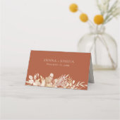 Botanische bruiloft Terracotta Cream Personalizeer (Achterkant)
