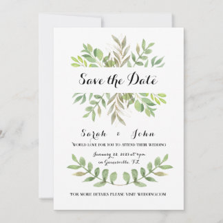 Botanische bruiloft uitnodiging Sjabloon