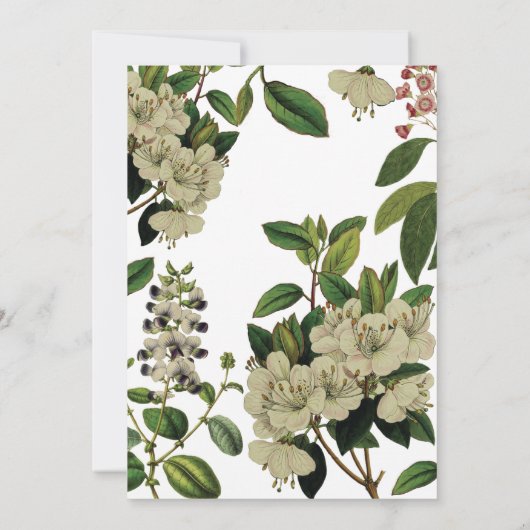 BOTANISCHE BRUILOFT UITNODIGT KAART (Achterkant)