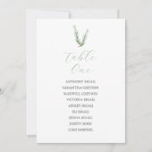 Botanische bruiloft Zitting Grafiek door Tafelplan Kaart (Voorkant)