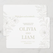 BOTANISCHE BUDGET BRUILOFT KAART (Voorkant / Achterkant)