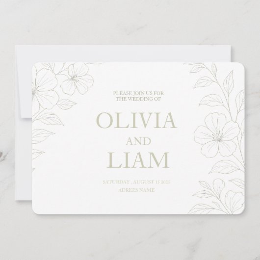 BOTANISCHE BUDGET BRUILOFT KAART (Voorkant)