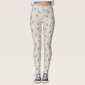 Botanische buikpatroonveroudering zomerzand Dollar Leggings (Voorkant)