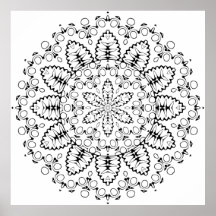 Botanische Burst Mandala met Bloemblad Ringontwerp