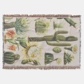 Botanische Cactus Illustratie Deken (Voorkant)