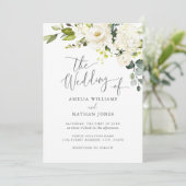 Botanische Champagne Waterverf Uitnodiging (Staand voorkant)