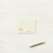Botanische Chanterelle Mushroom Post-it® Notes (Op bureau)