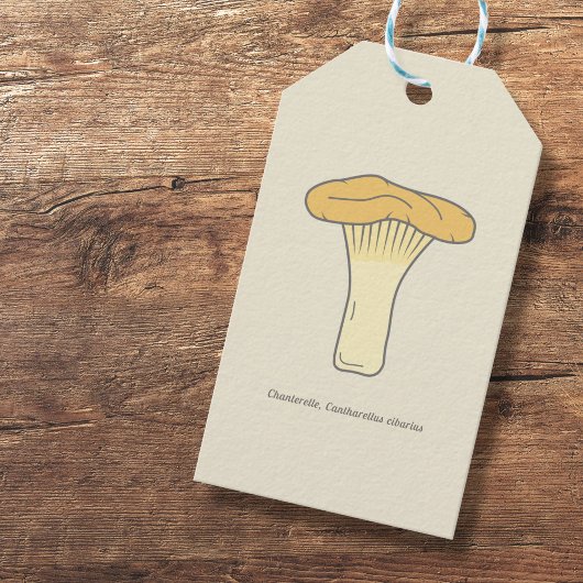 Botanische Chanterelle paddenstoel Label Cadeaulabel