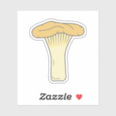 Botanische Chanterelle-paddenstoel op maat gesnede Sticker (Vel)
